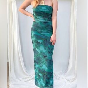 SHEIN Strapless Maxi Dress